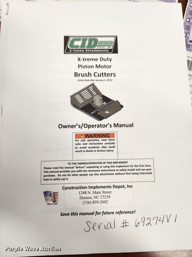 image for item KT9411 CID X-Treme  skid steer rotary mower