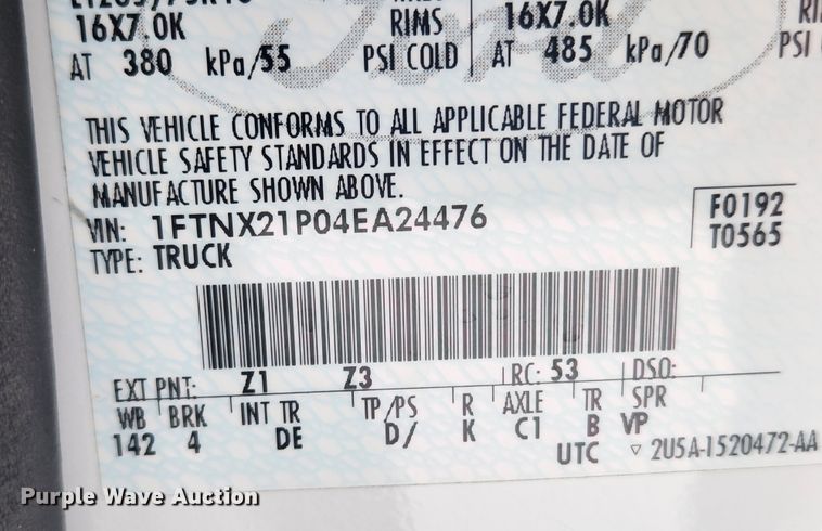 image for item KT9416 2004 Ford F250 Super Duty XLT  SuperCab pickup truck