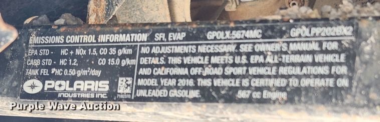 image for item KT9440 2016 Polaris Ranger 570 Crew  utility vehicle