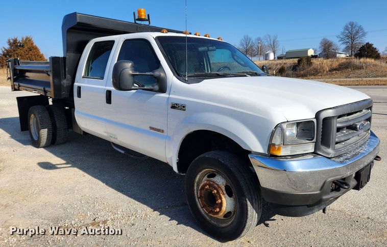 image for item KT9454 2003 Ford F450 Super Duty XL  dump flatbed truck