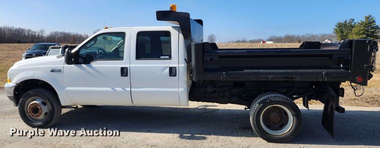 image for item KT9454 2003 Ford F450 Super Duty XL  dump flatbed truck
