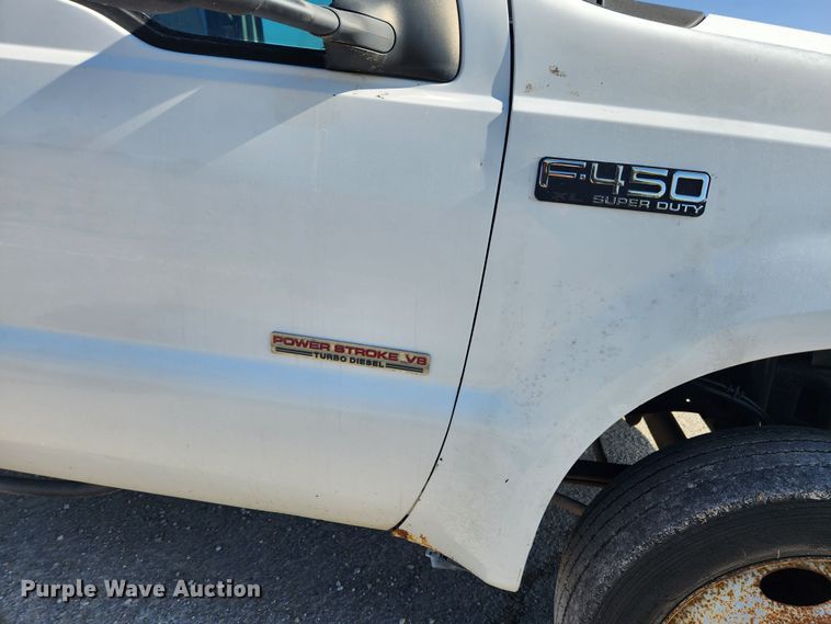 image for item KT9454 2003 Ford F450 Super Duty XL  dump flatbed truck