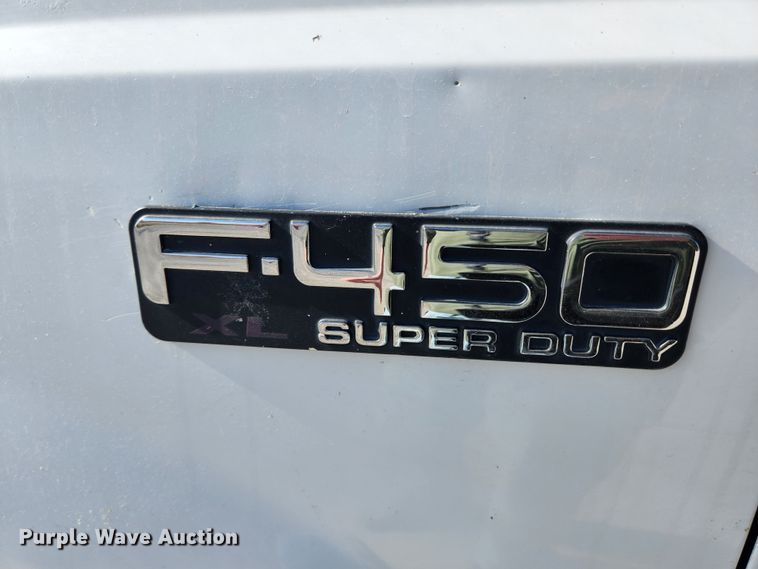 image for item KT9454 2003 Ford F450 Super Duty XL  dump flatbed truck