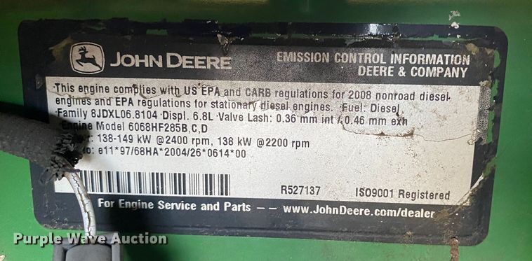 image for item KV9748 John Deere 6068  power unit