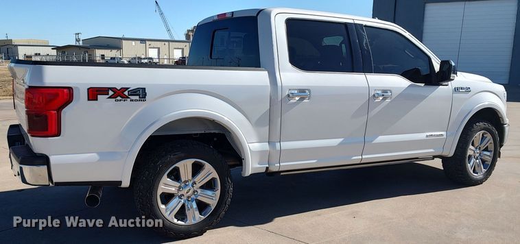 image for item LA9315 2018 Ford F150 Lariat SuperCrew pickup truck