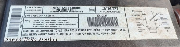 image for item LA9334 2001 Chevrolet Silverado 2500HD  pickup truck