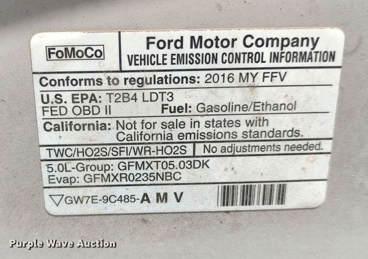 image for item LA9358 2016 Ford F150  SuperCab pickup truck