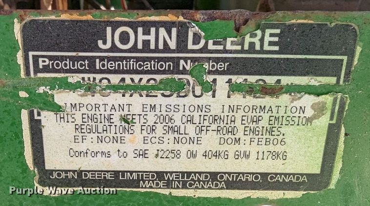 image for item LF9605 John Deere Gator  utility vehicle