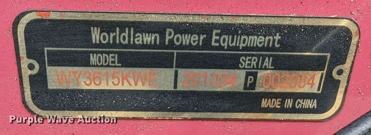 image for item LF9607 World Lawn WY3615KWE  lawn mower