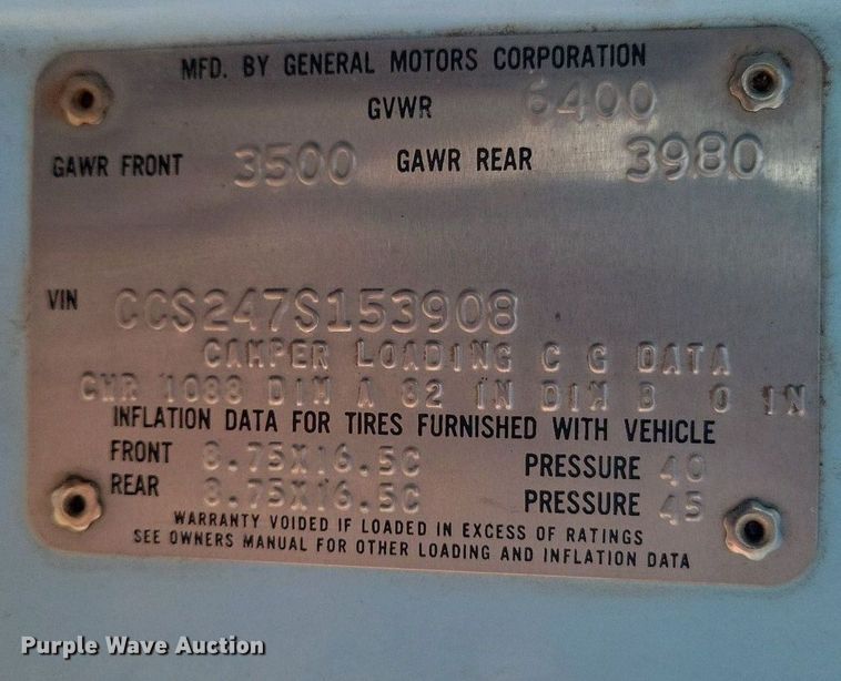 image for item LG9483 1977 Chevrolet Bonanza 20  pickup truck