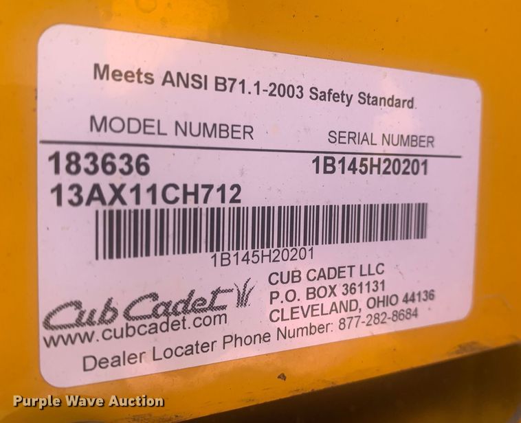 image for item LI9075 Cub Cadet LT1045  lawn mower