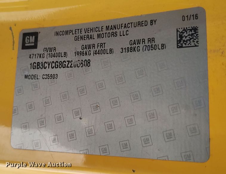 image for item LK9276 2016 Chevrolet Silverado 3500HD  utility bed pickup truck