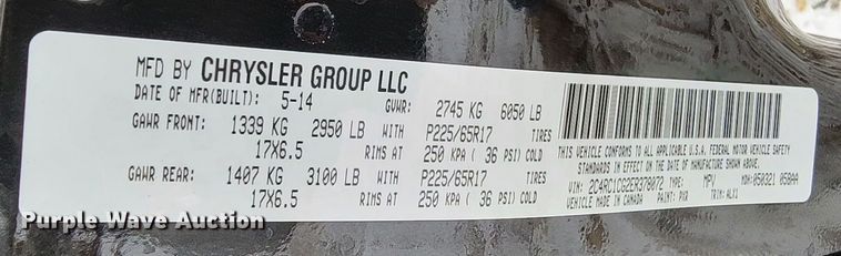 image for item LL9736 2014 Chrysler Town & Country  van