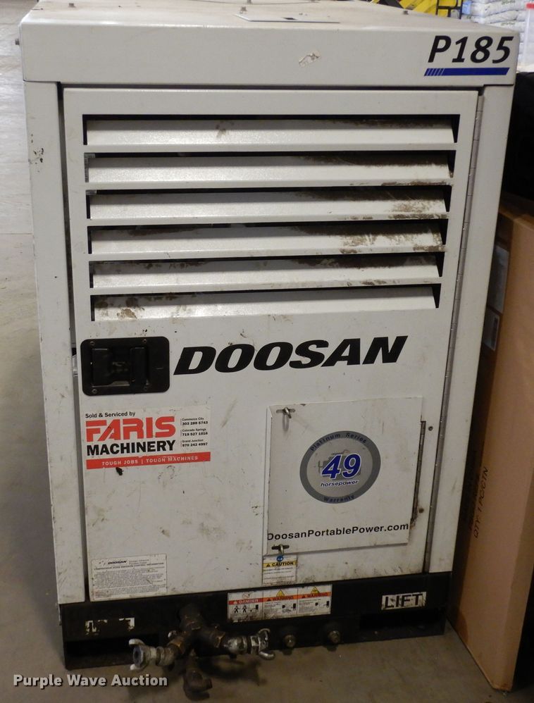 image for item LP9540 2019 Doosan P185WDOU-T4F  air compressor