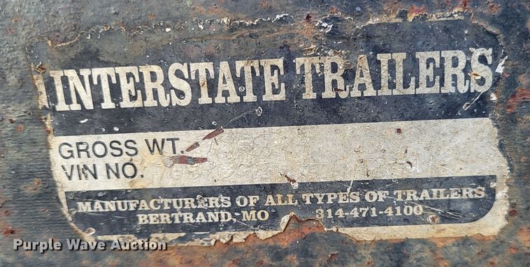 image for item LR9156 1993 Interstate  utility trailer