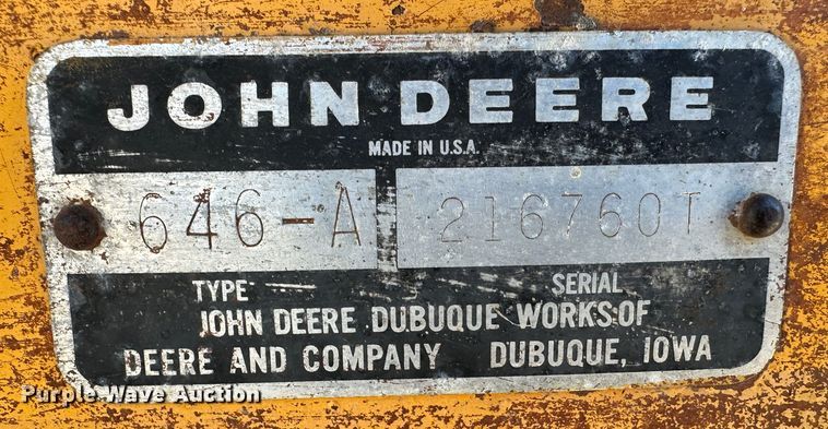 image for item LT9386 John Deere 646A  wheel loader