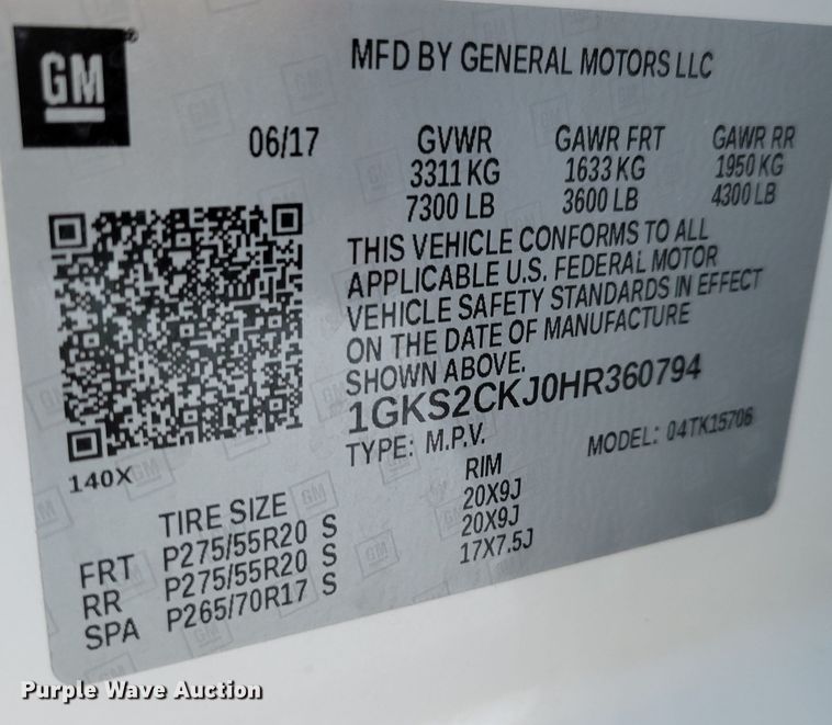 image for item LY9946 2017 GMC Yukon Denali  SUV