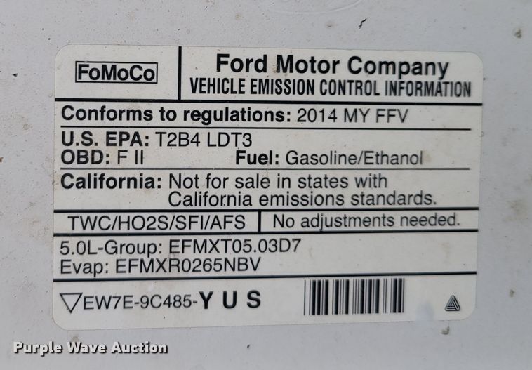 image for item LY9954 2014 Ford F150 XL  SuperCab pickup truck