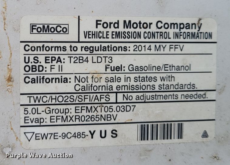 image for item LY9955 2014 Ford F150 XL  SuperCab pickup truck