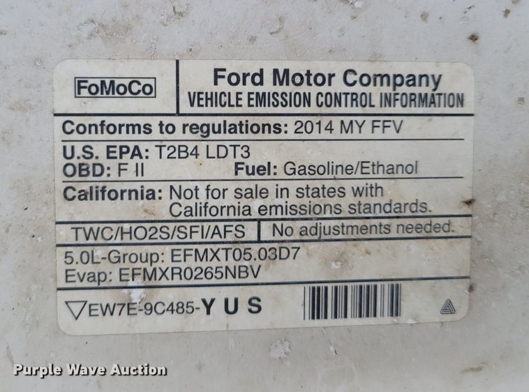 image for item LY9956 2014 Ford F150 XLT  SuperCrew pickup truck