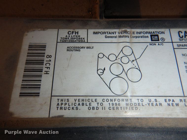 image for item LY9988 1996 Chevrolet 1500  pickup truck