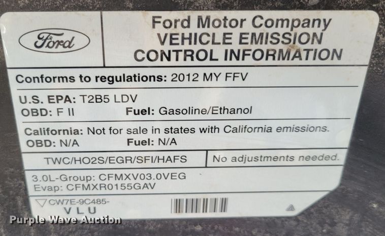 image for item LY9990 2012 Ford Fusion SEL
