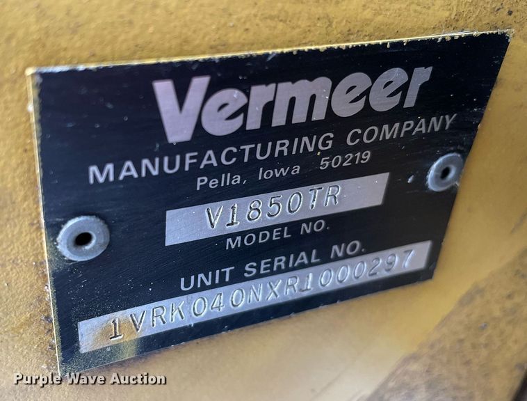 image for item MA9896 1994 Vermeer V1850  trencher