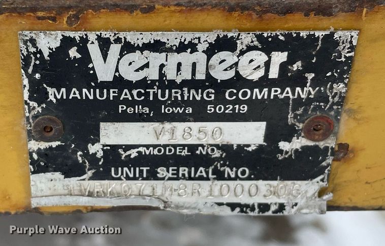 image for item MA9896 1994 Vermeer V1850  trencher