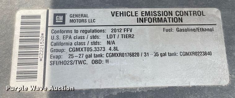 image for item MA9904 2012  Chevrolet Silverado 1500  pickup truck