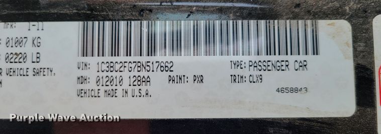 image for item MC9541 2011 Chrysler 200