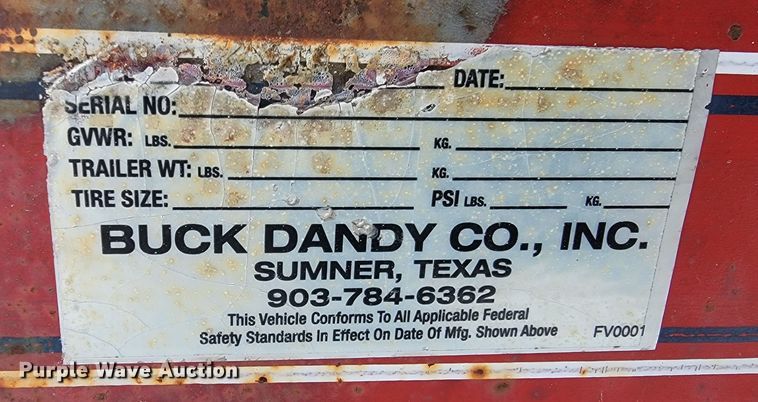 image for item ME9666 2007 Buck Dandy  utility trailer