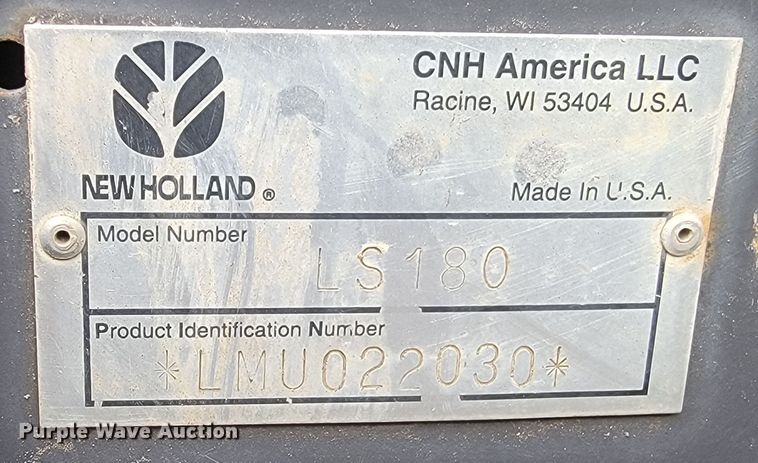 image for item ME9675 New Holland LS180  skid steer loader
