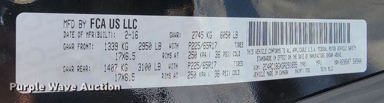 image for item ME9682 2016 Chrysler Town & Country  van