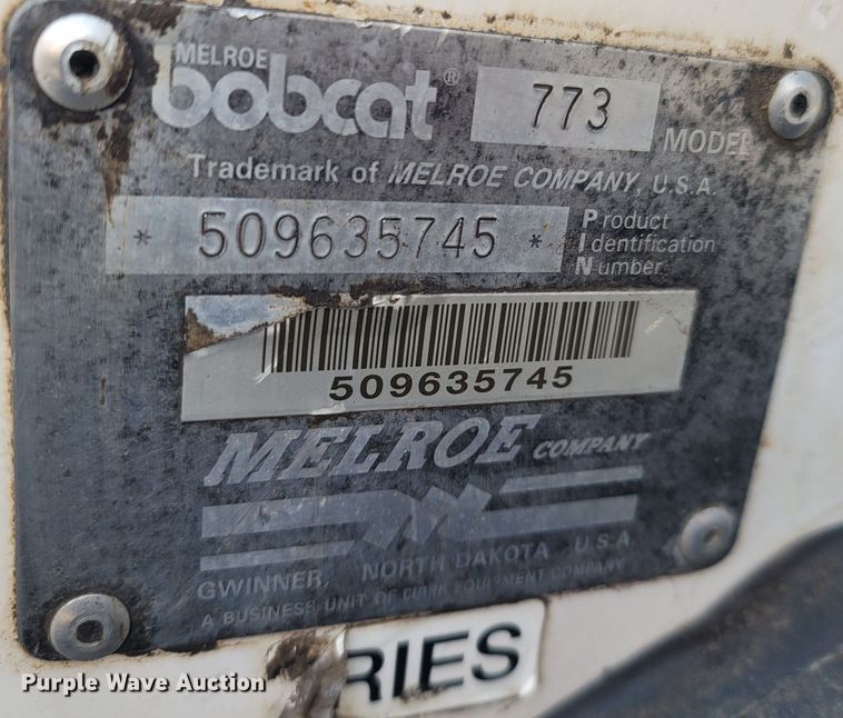 image for item MH9718 1994 Bobcat 773  skid steer loader