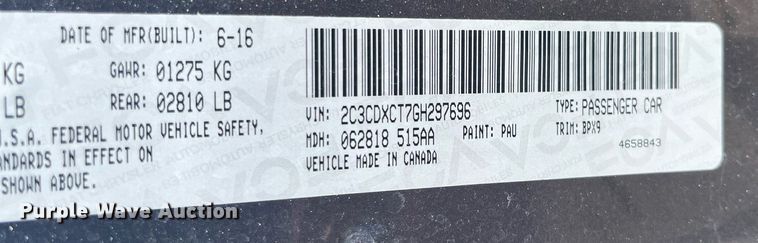 image for item ML9805 2016 Dodge Charger