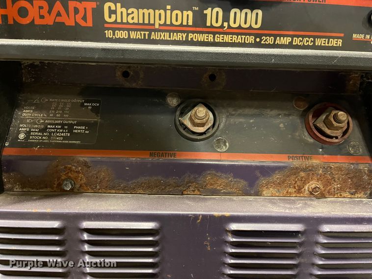 image for item MW9478 Hobart Champion 10,000  welder/generator