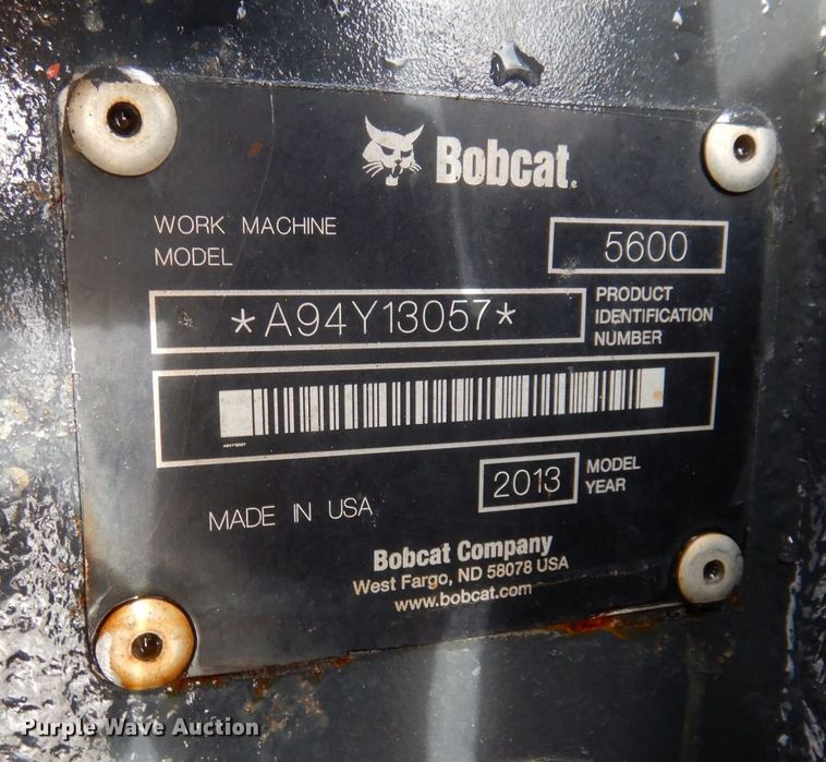 image for item AF9301 2013 Bobcat Toolcat 5600  utility vehicle