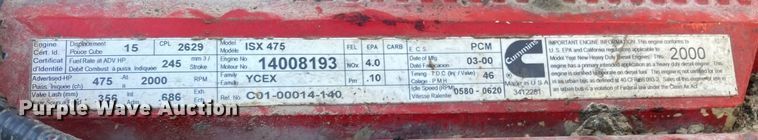 image for item DJ6134 2001 Sterling L9500  dump truck