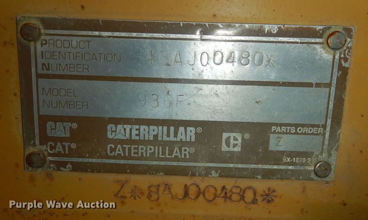 image for item DK7519 1993 Caterpillar 936F  wheel loader