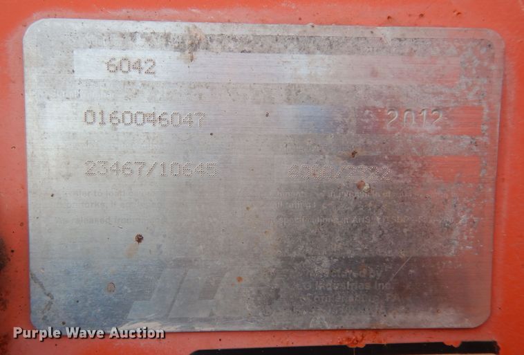 image for item DK7552 2012 JLG 6042  telehandler