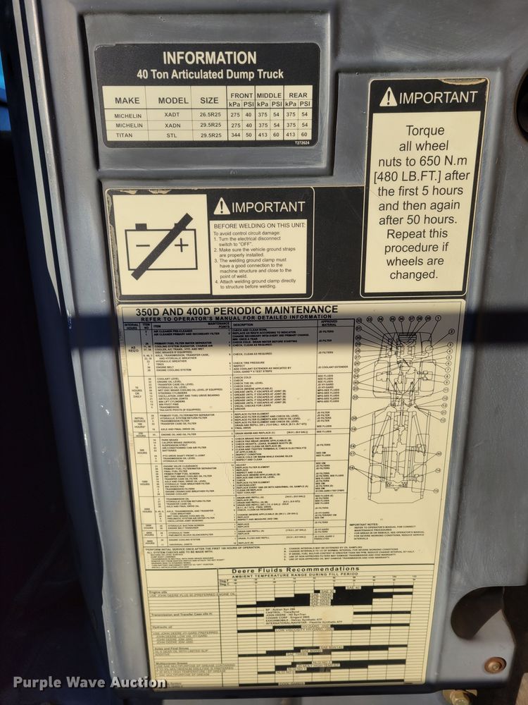 image for item DM8189 2011 John Deere 400D  haul truck