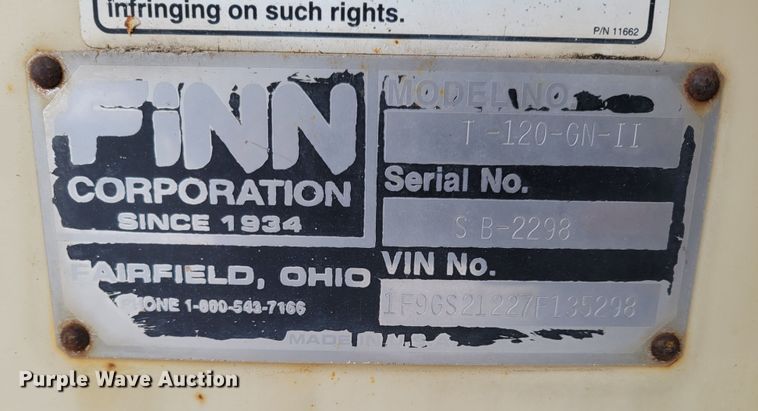 image for item DM8190 2007 Finn T120-GN-II  hydroseeder