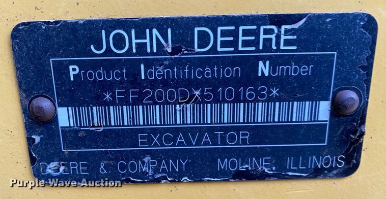 image for item DN8152 2007 John Deere 200D LC  excavator
