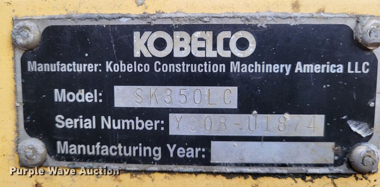image for item DO3550 2008 Kobelco SK350LC  excavator