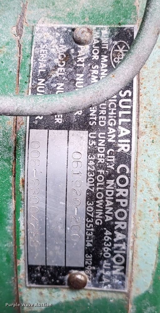 image for item DO3552 Sullair 185DPQ-JD2W  air compressor