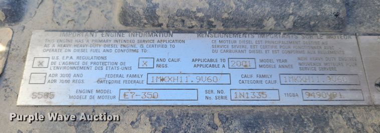 image for item DO4170 2002 Mack CV713 Granite  dump truck