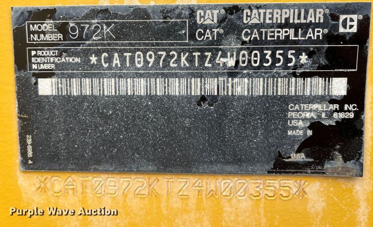 image for item DR7443 2012 Caterpillar 972K  wheel loader