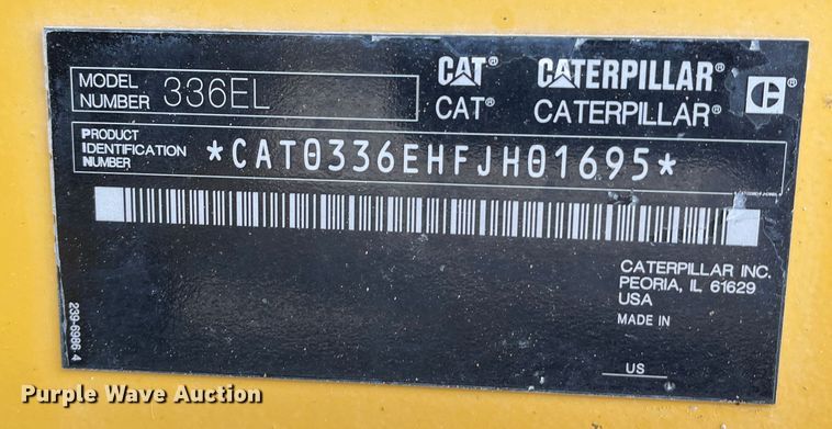 image for item DR7444 2014 Caterpillar 336E L  excavator