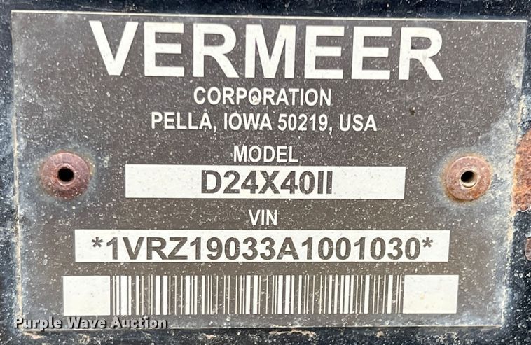 image for item DS2741 2010 Vermeer D24X40II  directional boring unit