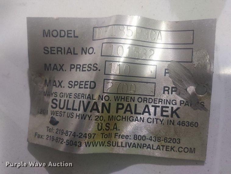 image for item HQ9585 Sullivan Palatek  air compressor